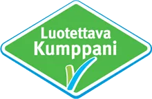 Luotettava kumppani -logo